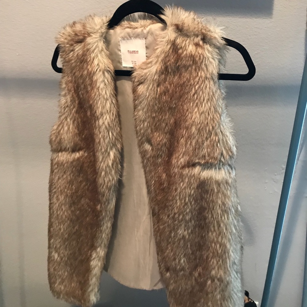 Faux fur vest
